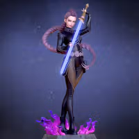 Rumi Statue | KPop Demon Hunters Fan Art by OXO3D SFW 3d printed,3d printed figure,KPop Demon Hunters Statue,Rumi Statue,sfw statue