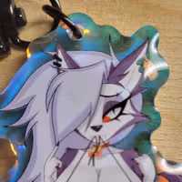Loona Cute Keychain | Helluva Boss Acrylic Keychain SFW And NSFW loona nsfw,loona keychain,furry keychain,SFW keychain,Helluva Boss,nsfw keychain