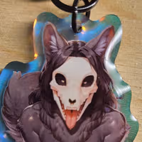 Mal0 Puppy Eyes Keychain | SCP Acrylic Keychain NSFW Mal0 Puppy Eyes,Mal0 keychain,furry keychain,scp keychain,nsfw keychain