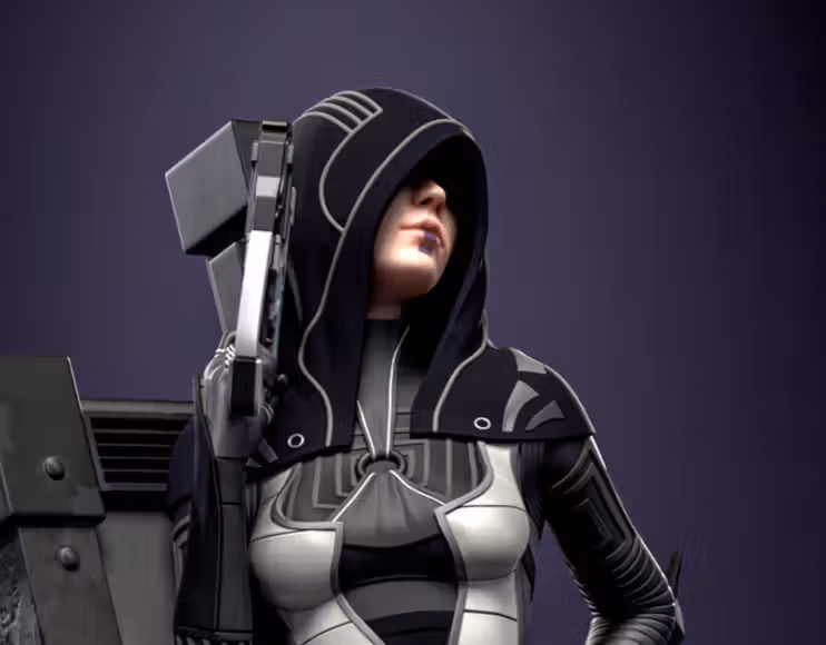 Kasumi Statue | Mass Effect Fan Art by H3LLCREATOR SFW 3d printed statue,Mass Effect,3d printed,Kasumi Statue,3d printed figure