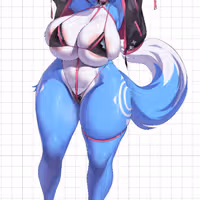 Krystal Bikini Furry Sticker | StarFox Vinyl Sticker SFW furry sticker,sfw sticker,Krystal sticker,starfox sticker