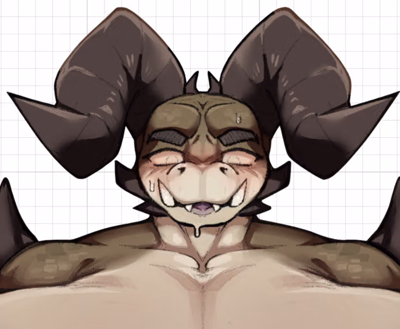 Deathclaw Bodypaint Furry Girl Sticker | Fallout Vinyl Sticker NSFW stickers,Deathclaw sticker,Fallout sticker,furry sticker,nsfw sticker