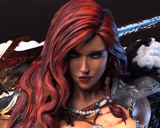 Red Sonja Statue | Marvel Fan Art by Pop Totem SFW null