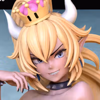 Bowsette Statue | Super Mario Fan Art by OXO3D SFW 3d printed,3d printed statue,3d printed figure,Bowsette Statue,Super Mario Statue