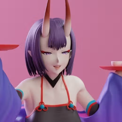 Shuten Douji Statue | Fate Grand Order Fan Art by KiTNo SFW,NSFW 3d printed statue,3d printed figure,nsfw statue,Shuten Douji statue,Fate Grand Order statue