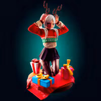 Frieren Christmas Statue | Frieren: Beyond Journey's End Fan Art by Officer Rhu SFW,NSFW,Futa 3d printed,Frieren Christmas statue,futa statue,Frieren: Beyond Journey's End statue,furry statue,nsfw statue,futa figurines,futanari figurines,futanari statue