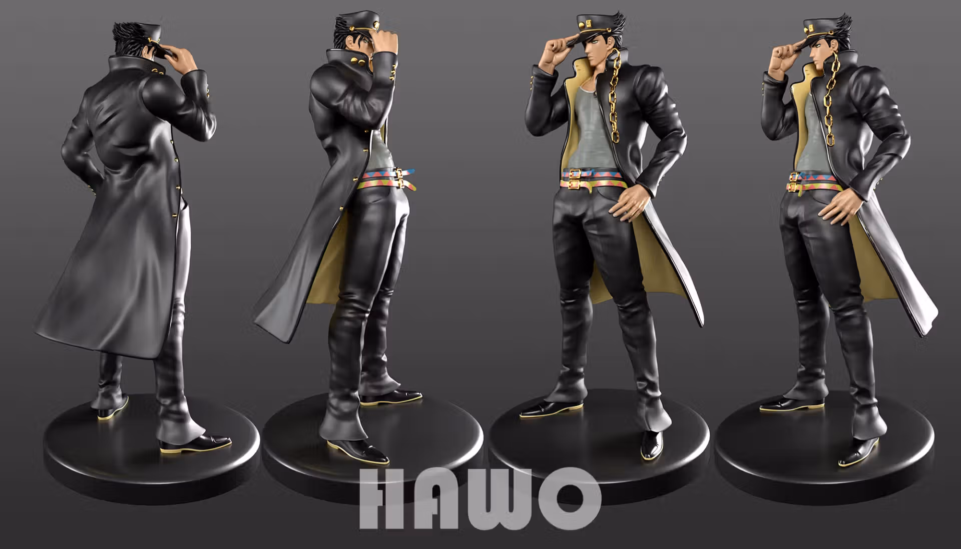 Jotaro Kujo Statue | JoJo's Bizarre Fan Art by Hawo SFW 3d printed statue,3d printed,3d printed figure,Jotaro Kujo statue,JoJo's Bizarre statue