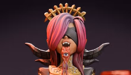 Demon Nun Eisheth Miniature | DnD Fan Art by Jigglystix NSFW 3d printed,miniature,dnd miniature,Demon Nun Eisheth,3d printed miniature