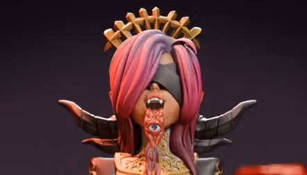 Demon Nun Eisheth Miniature | DnD Fan Art by Jigglystix NSFW 3d printed,miniature,dnd miniature,Demon Nun Eisheth,3d printed miniature