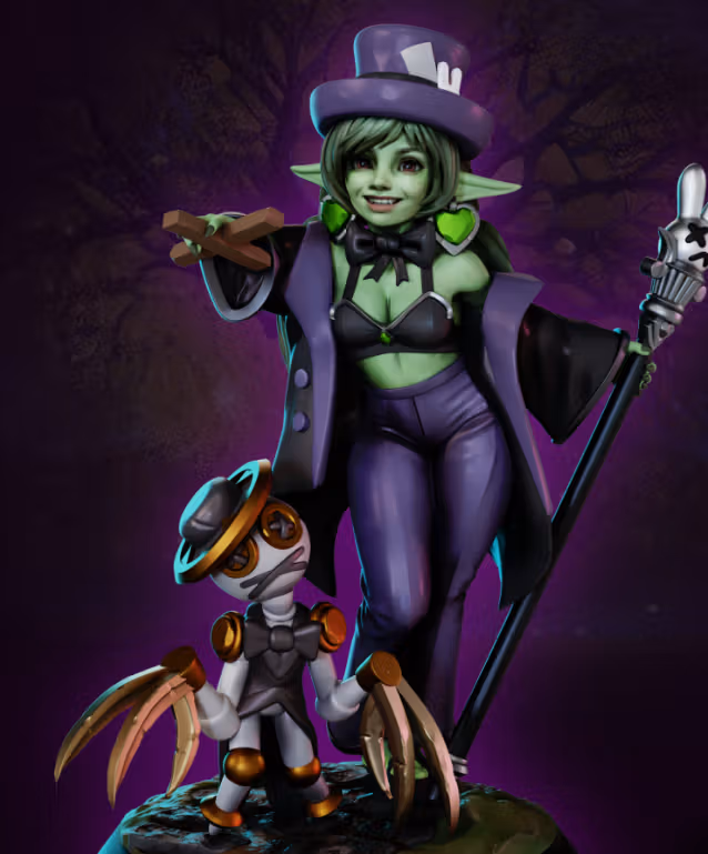 Puppet Master Goblin Neesh Miniature | DnD Fan Art by Gaz Minis SFW,NSFW 3d printed,miniature,dnd miniature,Puppet Master Goblin Neesh,3d printed miniature,nsfw miniature