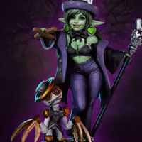 Puppet Master Goblin Neesh Miniature | DnD Fan Art by Gaz Minis SFW,NSFW 3d printed,miniature,dnd miniature,Puppet Master Goblin Neesh,3d printed miniature,nsfw miniature
