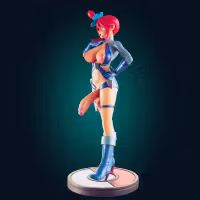 Statue Skyla Trainer | Pokémon Fan art par Officer Rhu SFW,NSFW,Futa 3d printed statue,3d printed,3d printed figure,Skyla Trainer Statue,Pokemon Statue,futa statue,futa figurines,futanari figurines,futanari statue