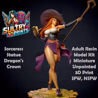 Estatua Sorceress | Dragon's Crown Fan art por Yan-H SFW,NSFW 3d printed statue,3d printed,nsfw statue,3d printed figure,Sorceress statue,Dragon's Crown statue