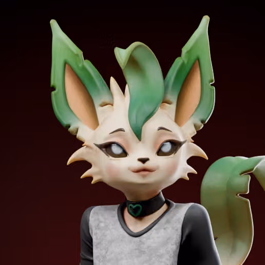 Baseball Leafeon Statue | Pokemon Fan Art by Anyonensfw SFW,NSFW,Futa 3d printed,3d printed statue,nsfw statue,futa statue,furry statue,Leafeon Statue,Pokémon Statue,futa figurines,futanari figurines,futanari statue