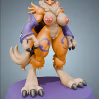 Renamon Statue | Digimon Fan Art by Heraldo Sculpt SFW,NSFW 3d printed statue,3d printed,Renamon Statue,Digimon Statue,furry statue,nsfw statue