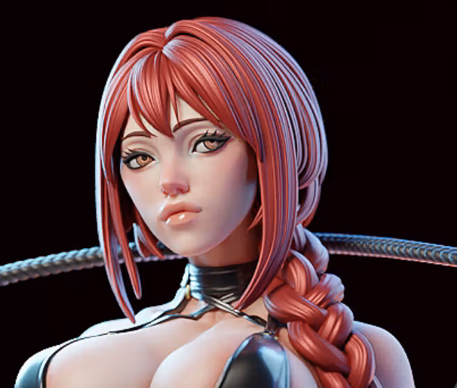 Makima Statue | Chainsaw Man Fanart von E.S Monster SFW,NSFW 3d printed,3d printed statue,Chainsaw Man Statue ,nsfw statue,Makima statue 