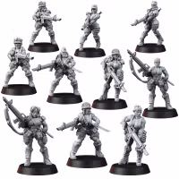 Jungle Fighters Mega Pack Miniature | 40k Fan Art by Across the Realms SFW 3d printed miniature,3d printed,miniature,sfw miniature,warhammer 40k,40k miniature,Jungle Fighters,Grimdark