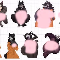 Malo Mega Pack Sticker | SCP Vinyl Sticker NSFW furry sticker,malo sticker,nsfw sticker,scp sticker,monster girl