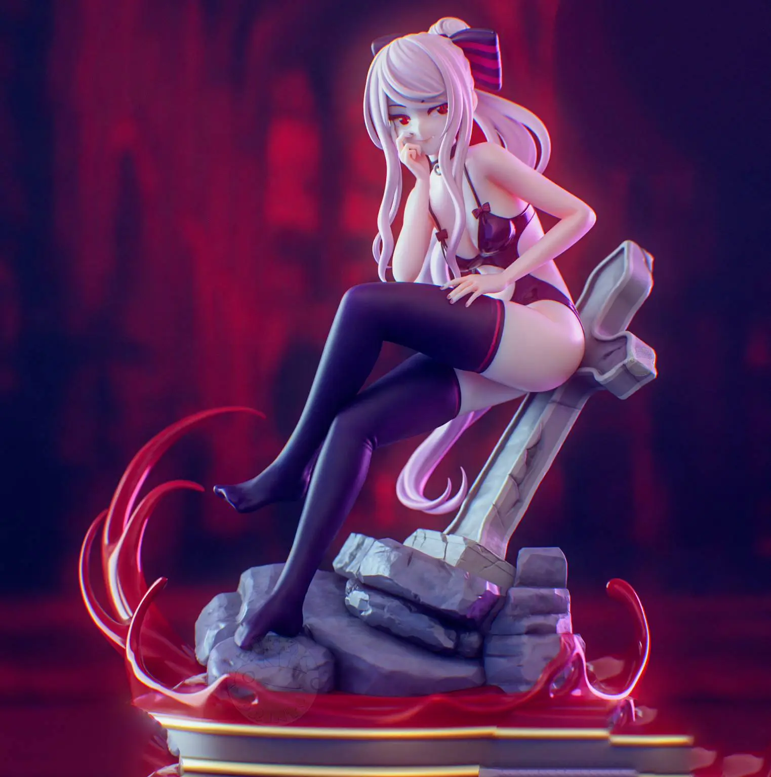 Shalltear Bloodfallen Statue | Overlord Fanart von PikkyPrints SFW,NSFW 3d printed statue,3d printed,3d printed figure,Shalltear Bloodfallen Statue,Overlord Statue,nsfw statue