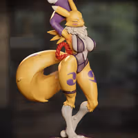 Statua Renamon Furry | Digimon Fan art di Onagaba SFW,NSFW,Futa 3d printed statue,3d printed,3d printed figure,Renamon Statue,Digimon Statue,futa statue,futa figurines,futanari figurines,futanari statue,nsfw statue,furry statue