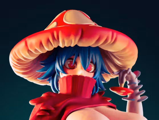 Red Mushroom Girl Furry Statue | Monster Girl Fan Art by Officer Rhu SFW,NSFW,Futa 3d printed statue,3d printed,3d printed figure,Red Mushroom Girl Statue,Monster Girl Statue,nsfw statue,furry statue,futanari figurines,futanari statue,futa figurines,futa statue
