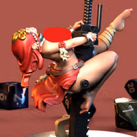 Repenting Chain Rider Miniature | DnD Fan Art by Jigglystix NSFW 3d printed,miniature,40k miniature,Repenting Chain Rider,3d printed miniature,nsfw miniature