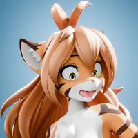 Flora Bikini Furry Statue | Original Fan Art by Chyvak SFW,NSFW 3d printed figure,3d printed,Flora Statue,Original statue,furry statue,nsfw statue