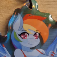 Rainbow Dash Peace Signal Furry Keychain | My Little Pony Acrylic Keychain SFW And NSFW My Little Pony,Rainbow Dash Keychain,furry keychain,nsfw keychain
