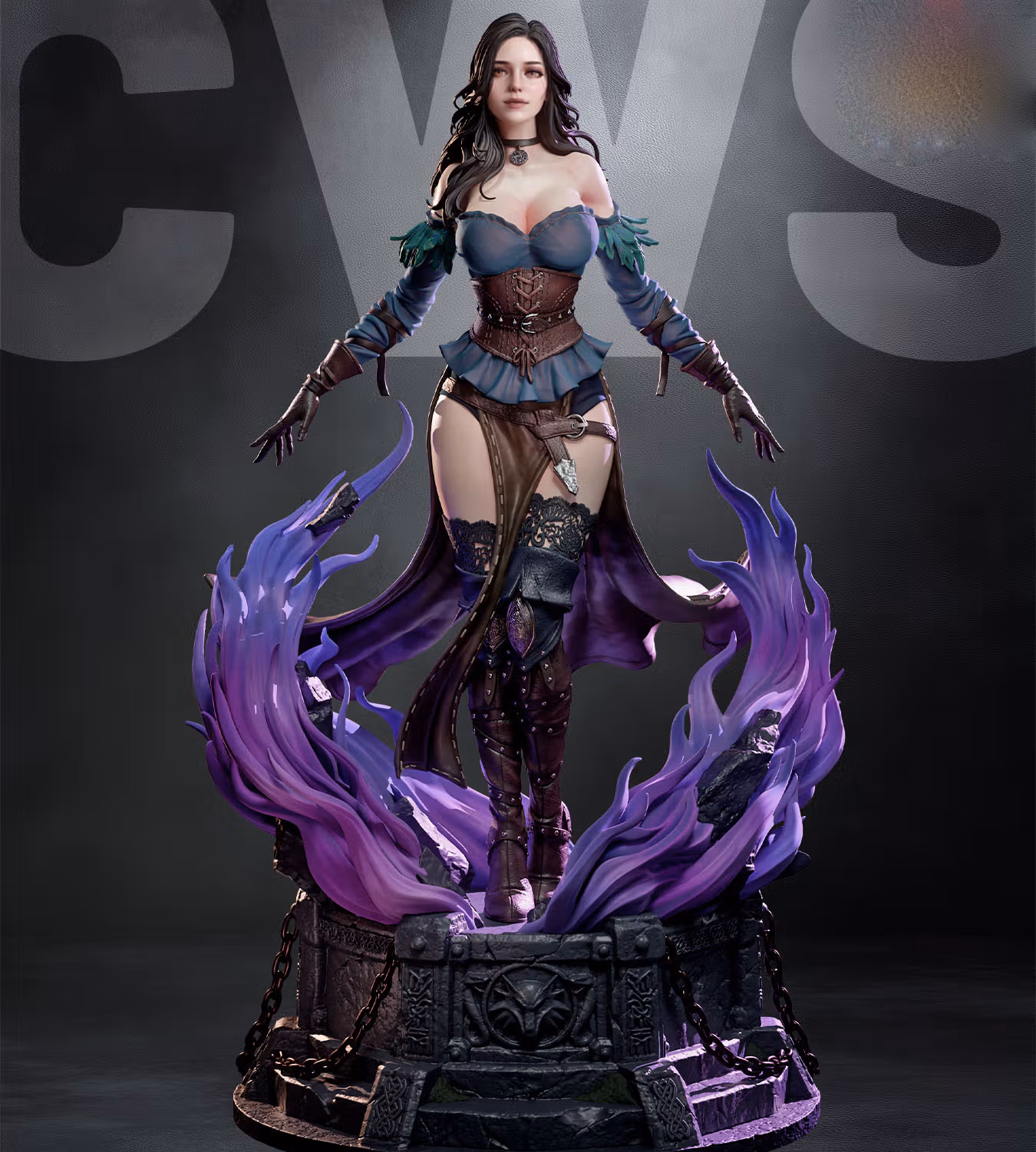 Statue Yennefer | The Witcher Fan art par CW Studios SFW,NSFW 3d printed statue,Yennefer statue,3d printed,The Witcher Statue,3d printed figure,nsfw statue