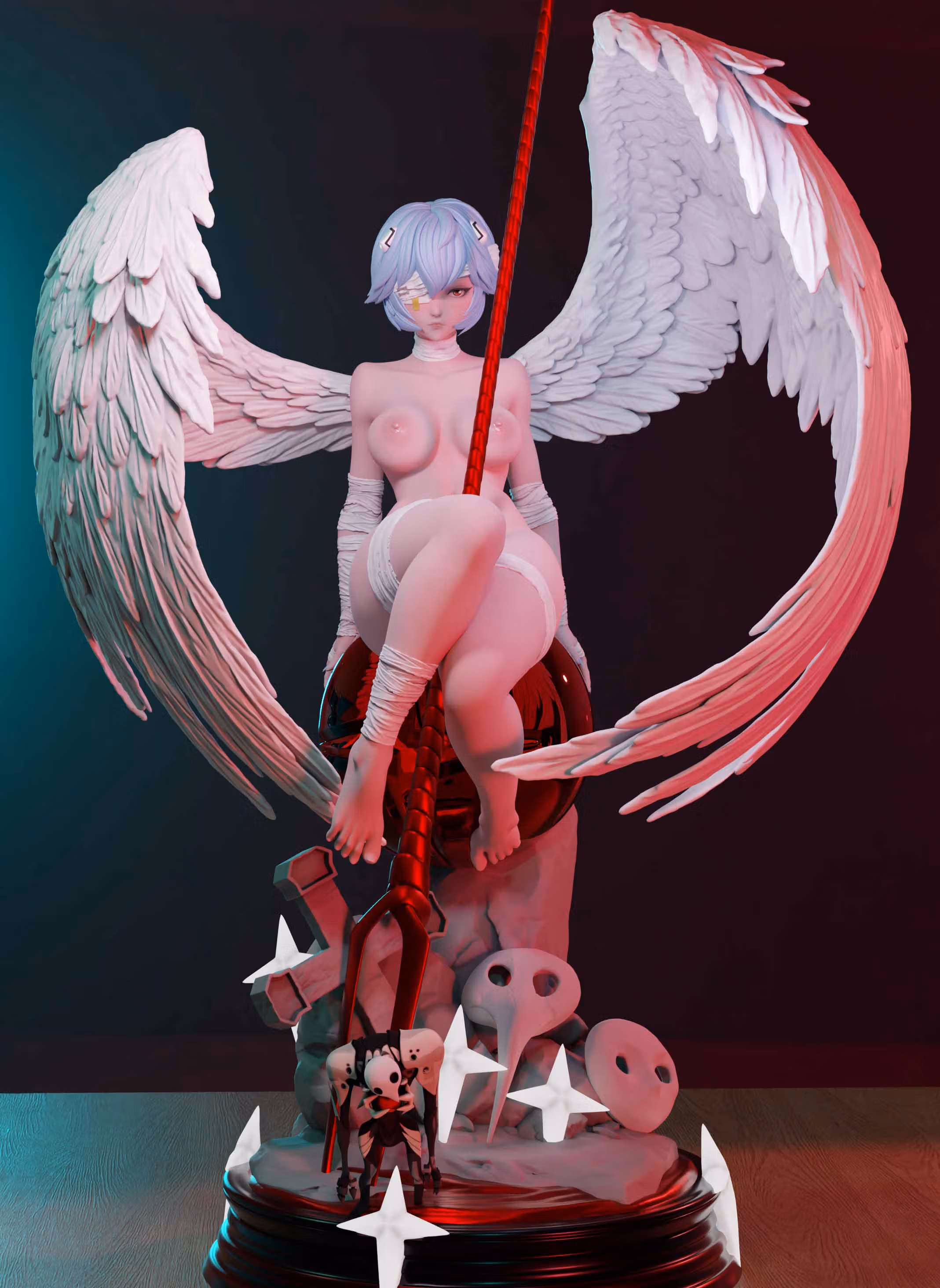 Statue Rei Ayanami | Evangelion Fan art par Momoji3d SFW,NSFW 3d printed,3d printed statue,nsfw statue,Rei Ayanami statue,Evangelion statue