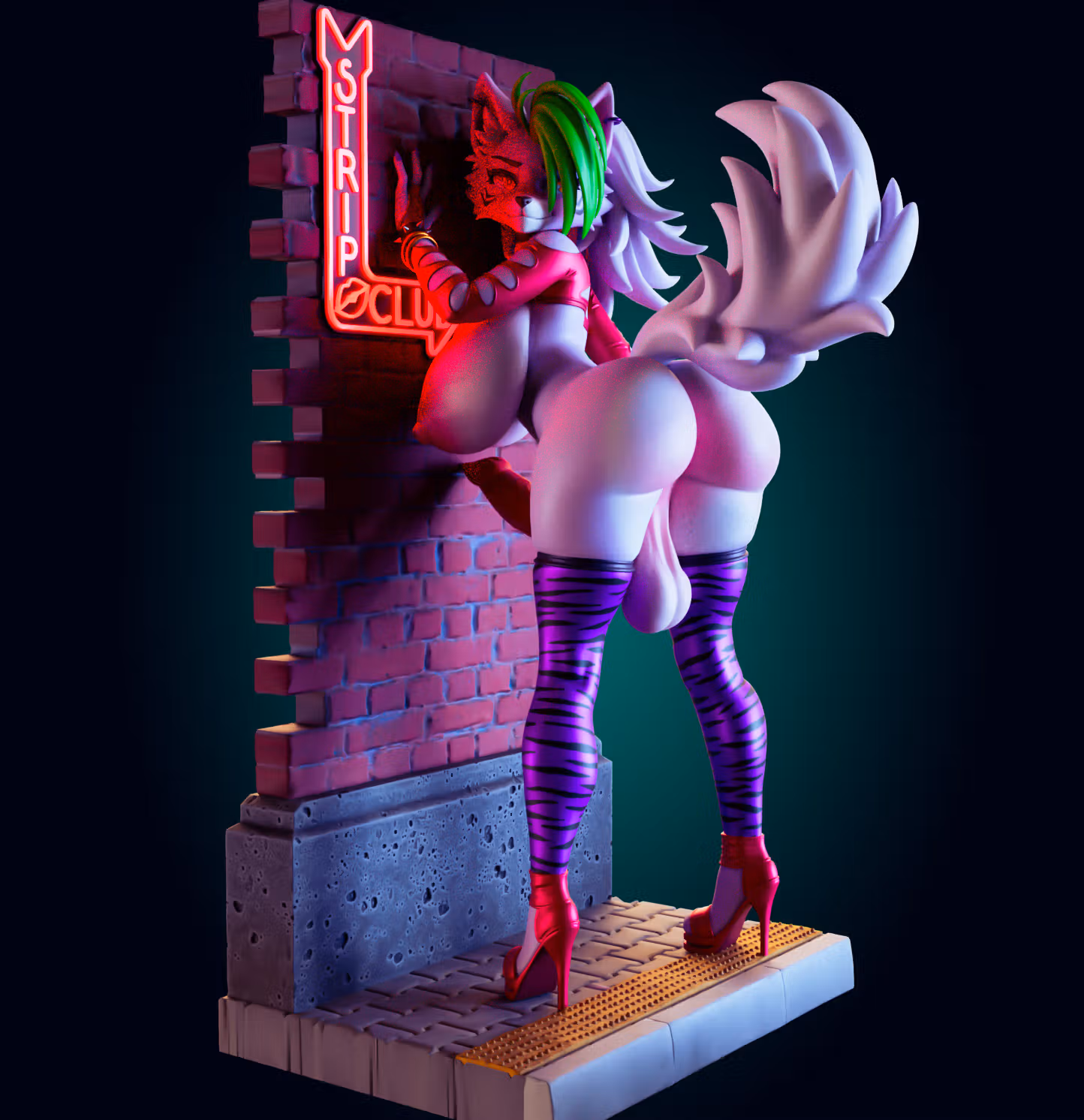 Statua Roxanne | Five Nights at Freddy's Fan art di Officer Rhu SFW,NSFW,Futa 3d printed statue,3d printed,3d printed figure,Roxanne Statue,Five Nights at Freddy's Statue,futa statue,futa figurines,futanari figurines,futanari statue,furry statue