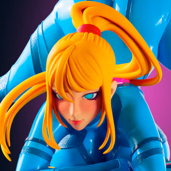 Samus Aran Jack - O Pose Statue | Metroid Fan Art by Officer Rhu SFW,NSFW,Futa 3d printed,Samus Aran statue,futa statue,Metroid statue,furry statue,nsfw statue,futa figurines,futanari figurines,futanari statue