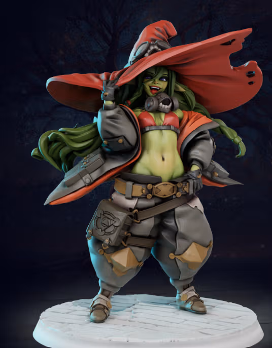 Goblin Witch Nimue Miniature | DnD Fan Art by Gaz Minis SFW,NSFW 3d printed,miniature,dnd miniature,Goblin Witch Nimue,3d printed miniature,nsfw miniature