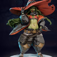 Goblin Witch Nimue Miniature | DnD Fan Art by Gaz Minis SFW,NSFW 3d printed,miniature,dnd miniature,Goblin Witch Nimue,3d printed miniature,nsfw miniature