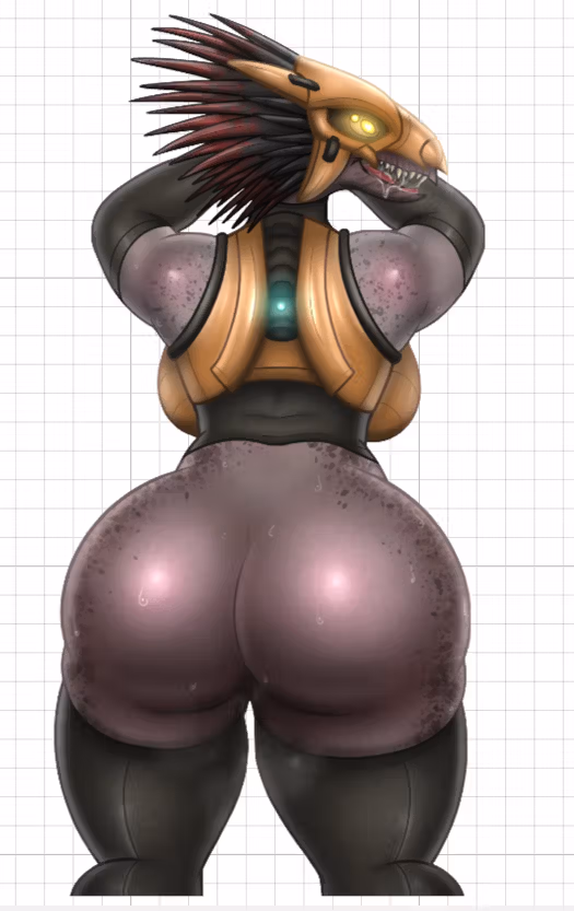 Kig-Yar Dat Ass Furry Girl Sticker | Halo Vinyl Sticker NSFW Halo Sticker,nsfw sticker,Kig-Yar sticker,Furry Girl stickers
