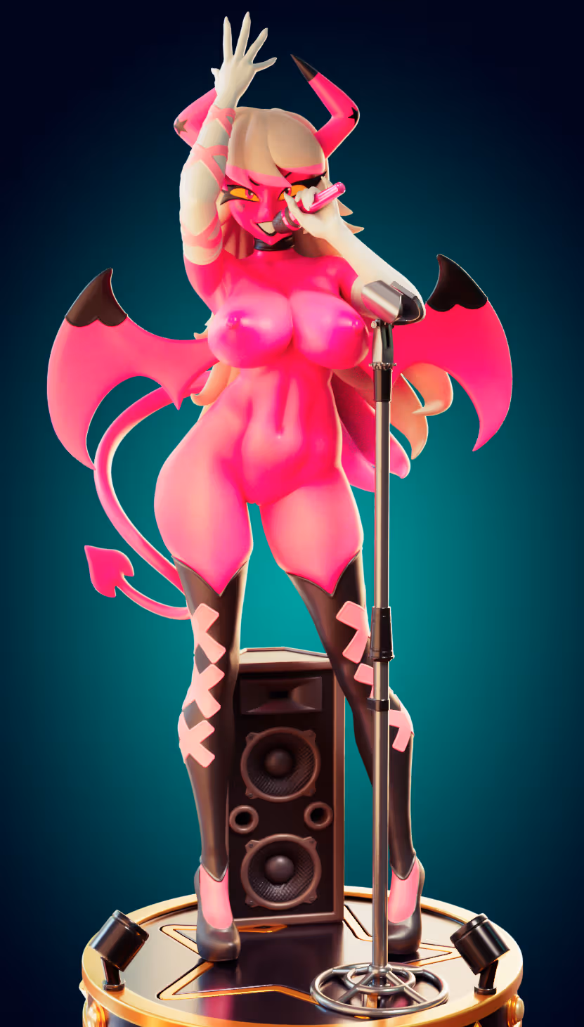 Statue Verosika Mayday | Helluva Boss Fan art par Officer Rhu SFW,NSFW,Futa 3d printed statue,3d printed,futa statue,futa figurines,futanari figurines,futanari statue,nsfw statue,Verosika MaydayStatue,Helluva Boss Statue