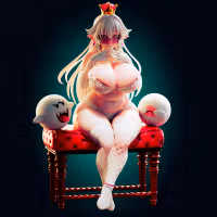 Princess Booette Shy & Chubby Statue | Super Mario Fan Art by Officer Rhu SFW,NSFW,Futa 3d printed,Princess Booette statue,futa statue,Super Mario statue,furry statue,nsfw statue,futa figurines,futanari figurines,futanari statue