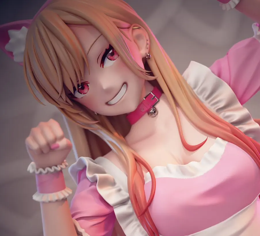 Statua Marin Kitagawa | My Dress-Up Darling Fan art di EggmaStudios SFW,NSFW 3d printed statue,3d printed,3d printed figure,My Dress-Up Darling Statue,Marin Kitagawa Statue,nsfw statue