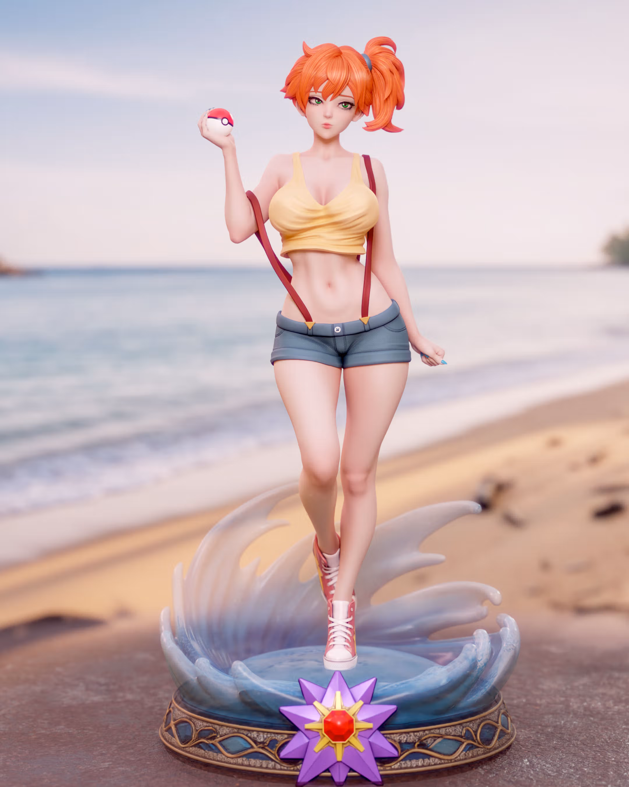 Statue Misty | Pokemon Fan art par Momoji3d SFW,NSFW 3d printed statue,3d printed,nsfw statue,pokemon statue,Misty statue