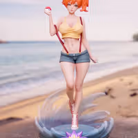 Statue Misty | Pokemon Fan art par Momoji3d SFW,NSFW 3d printed statue,3d printed,nsfw statue,pokemon statue,Misty statue