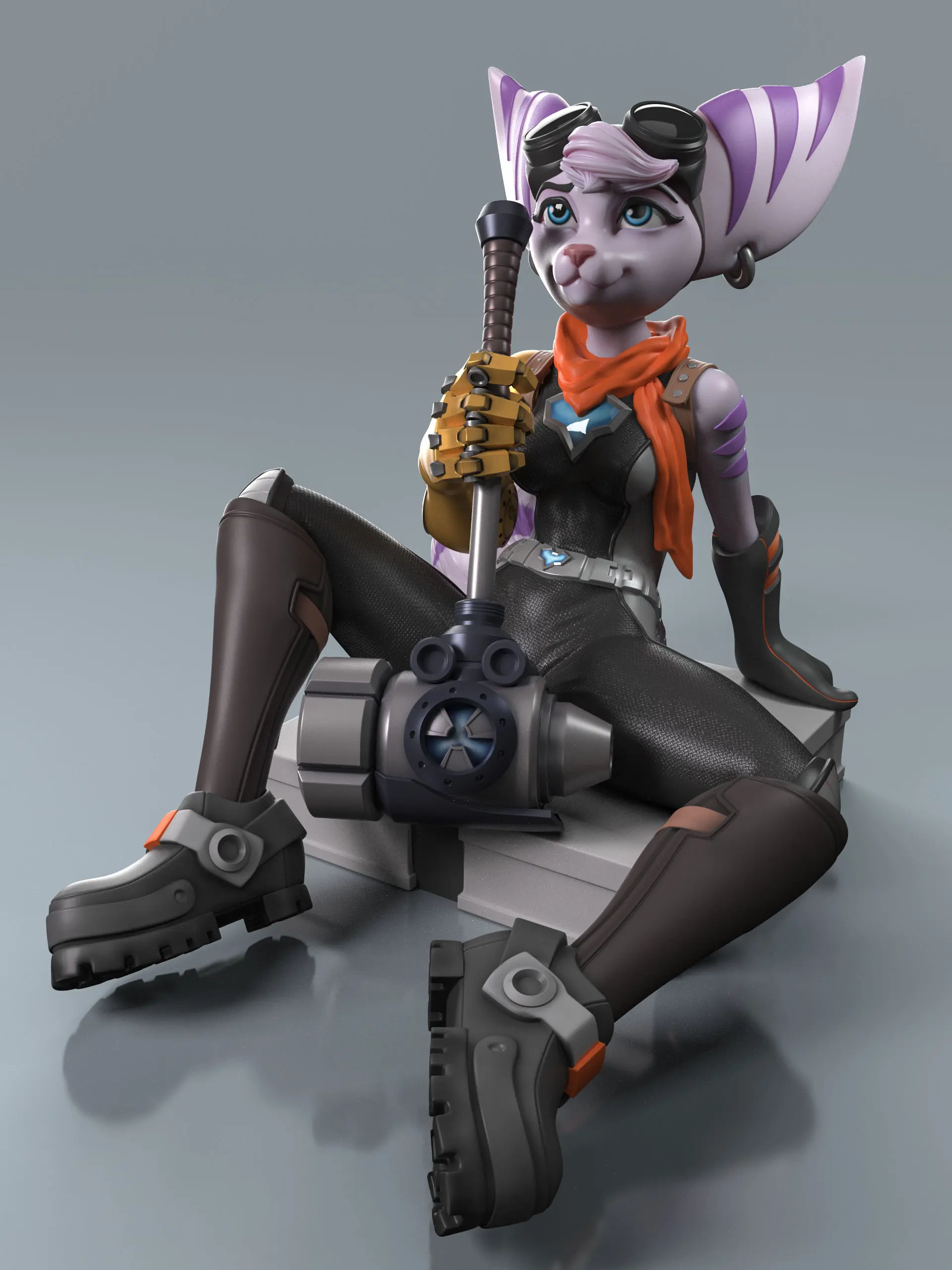 Rivet Statue | Ratchet And Clank Fanart von Anyonensfw SFW,NSFW,Futa 3d printed statue,3d printed,nsfw statue,3d printed figure,furry statue,Rivet Statue,Ratchet And Clank statue ,futanari figurines,futanari statue,futa statue,futa figurines