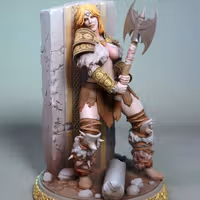 Azhra The Barbarian Statue | DnD Fan Art by TorridaMinis SFW,NSFW 3d printed,3d printed statue,nsfw statue,3d printed figure,Azhra The Barbarian Statue,dnd Statue