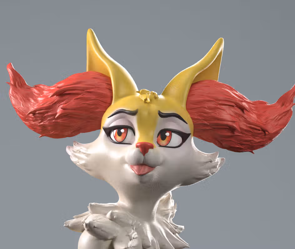 Braixen Furry Statue | Pokemon Fan Art by Anyonensfw SFW,NSFW,Futa 3d printed statue,3d printed,nsfw statue,3d printed figure,Pokemon statue,Braixen Statue,furry statue,futa statue,futa figurines,futanari figurines,futanari statue