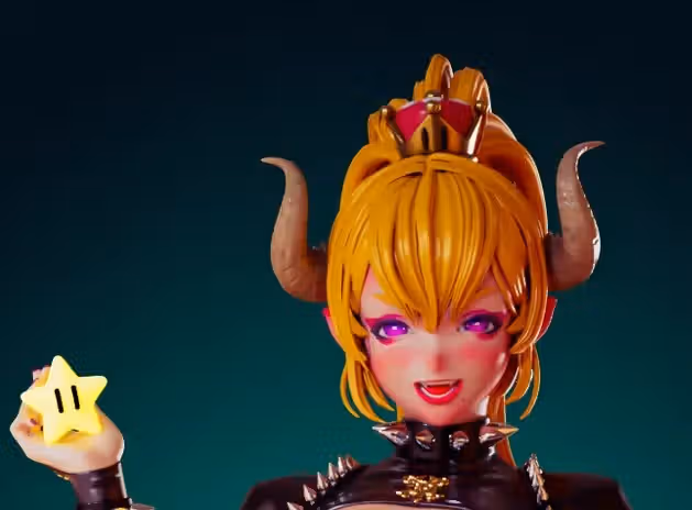 Princess Bowsette Statue | Super Mario Fan Art by Officer Rhu SFW,NSFW,Futa 3d printed statue,3d printed,nsfw statue,futa statue,Princess Bowsette Statue,Super Mario Statue,futa figurines,futanari figurines,futanari statue