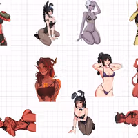 BG3 Mega Pack Sticker | Baldur's Gate 3 Vinyl Sticker SFW,NSFW Baldur's Gate 3 sticker,Baldur's Gate 3 nsfw,nsfw sticker,Shadowheart sticker,Karlach sticker,Minthara sticker