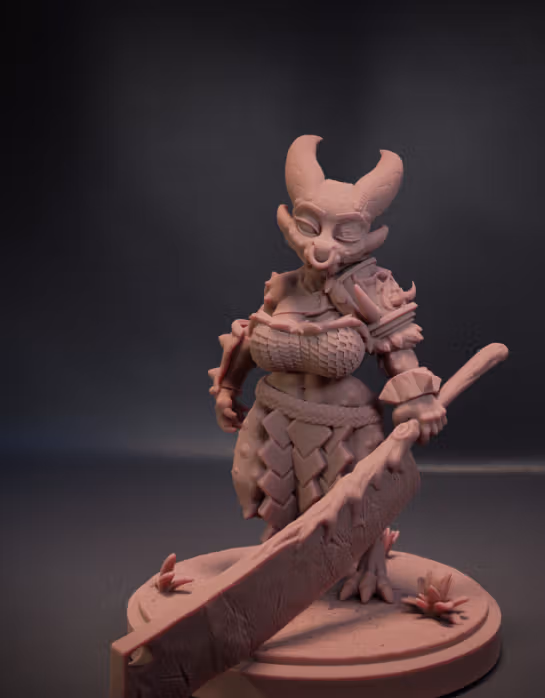Forlorn Ramshackle Kobold Miniature | DnD Fan Art by Jigglystix SFW,NSFW 3d printed,miniature,dnd miniature,Forlorn Ramshackle Kobold,3d printed miniature,nsfw miniature