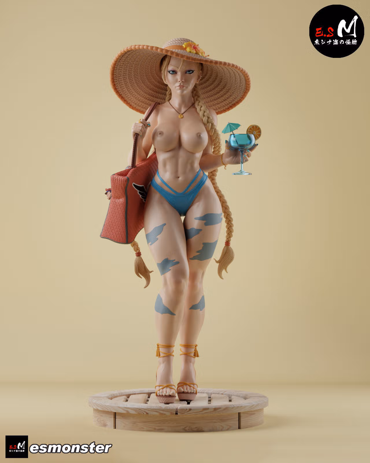 Cammy Statue | Street Fighter Fan Art by E.S Monster SFW,NSFW 3d printed statue,3d printed,nsfw statue,3d printed figure,Cammy Statue,Street Fighter Statue