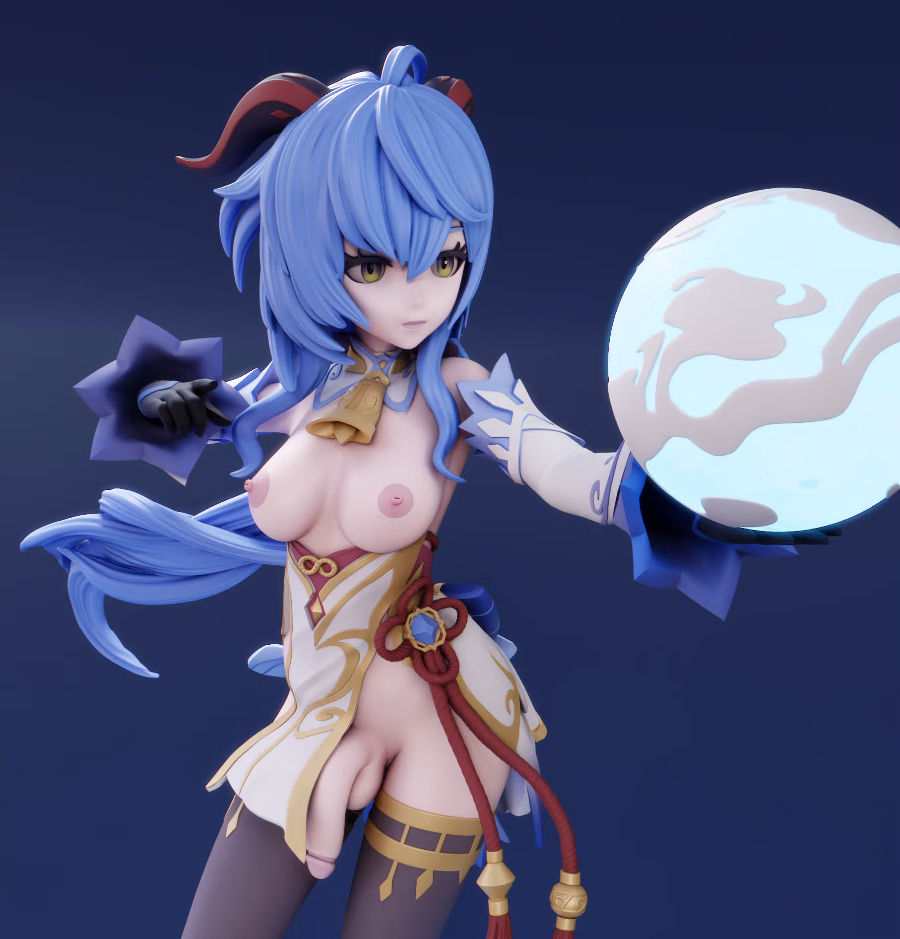 Ganyu Statue | Genshin Impact Fan Art by FunserviceSTL SFW,NSFW,Futa 3d printed statue,nsfw statue,Ganyu statue,Genshin Impact,3d printed figure,3d printed,futa figurines,futanari figurines,futanari statue,futa statue