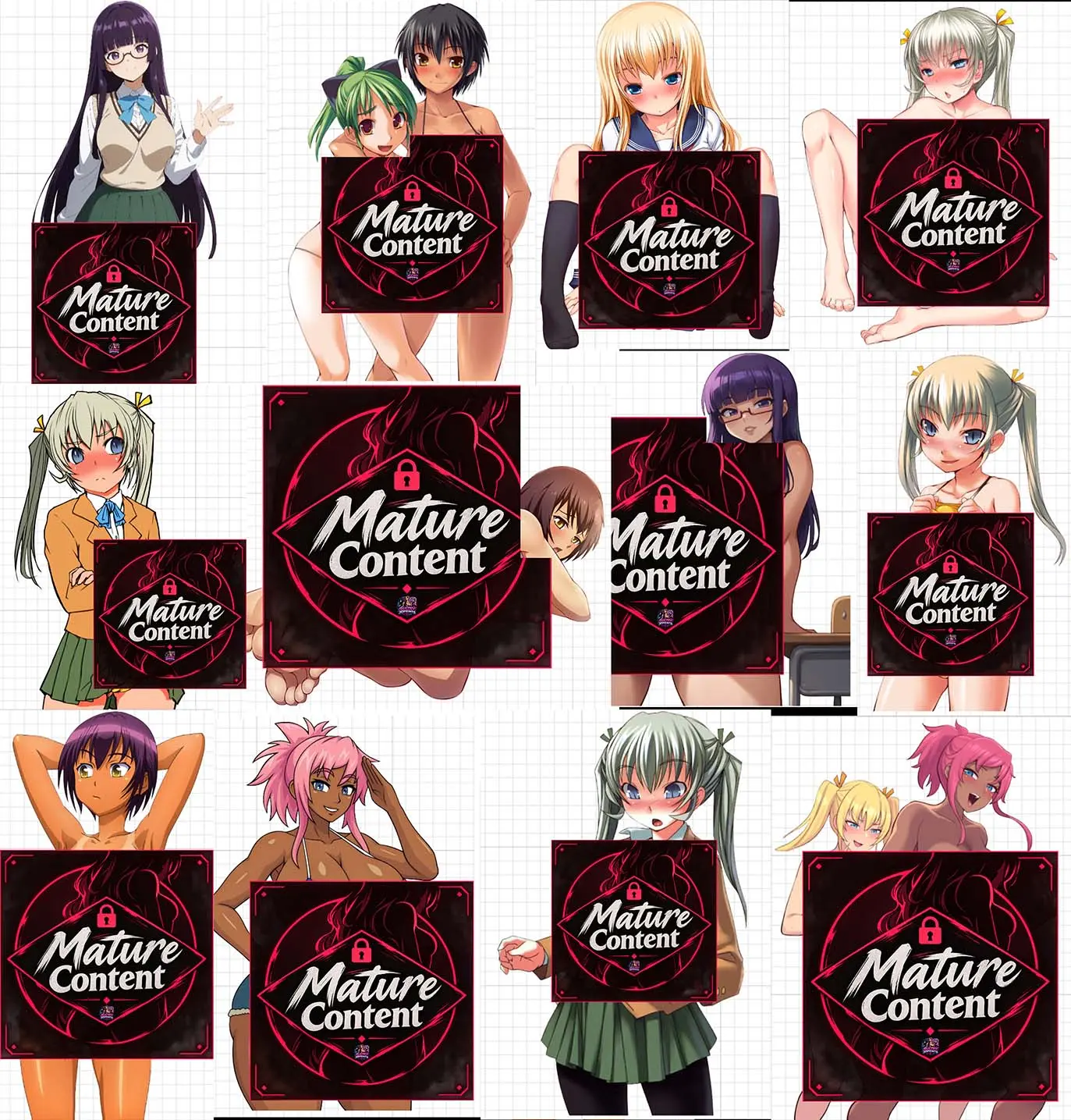 Pegatina Futabu Girl Pack | Futabu Pegatinas Futanari Ecchi Cartoon Futa futa sticker,futanari sticker,nsfw sticker,Sumika sticker,Mao sticker,Ellen sticker,Aya sticker,Sera sticker