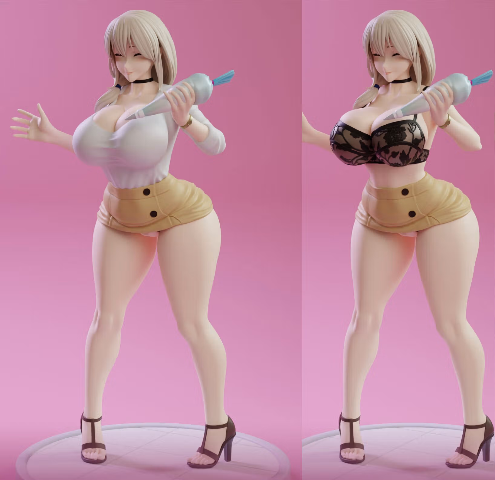 Uzaki Tsuki The Cooking Milf Statue | Uzaki Chan Fanart von KiTNo SFW,NSFW 3d printed statue,3d printed figure,nsfw statue,Uzaki Chan statue,Uzaki Tsuki statue